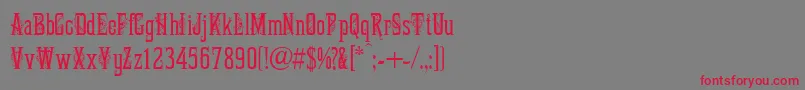MartaDecorTwo Font – Red Fonts on Gray Background