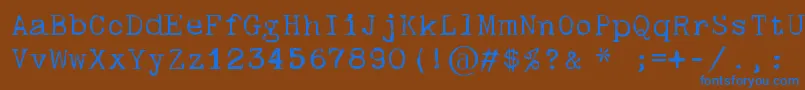 fuente Skulltypewr00 – Fuentes Azules Sobre Fondo Marrón