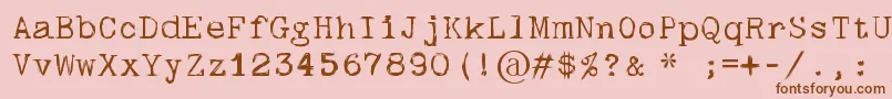 Шрифт Skulltypewr00 – коричневые шрифты на розовом фоне
