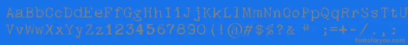 Шрифт Skulltypewr00 – серые шрифты на синем фоне