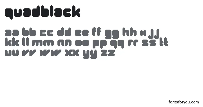 Schriftart QuadBlack – Alphabet, Zahlen, spezielle Symbole
