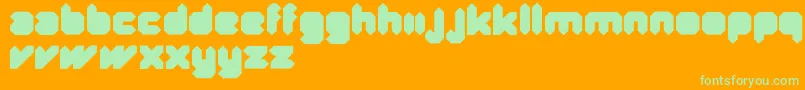 QuadBlack Font – Green Fonts on Orange Background