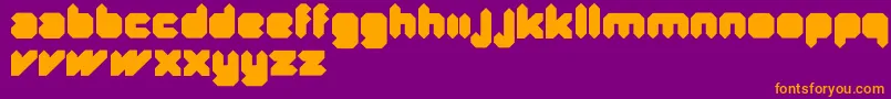 QuadBlack Font – Orange Fonts on Purple Background