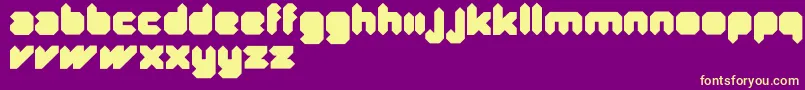 QuadBlack Font – Yellow Fonts on Purple Background