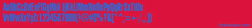 ARubricaxtcn Font – Blue Fonts on Red Background