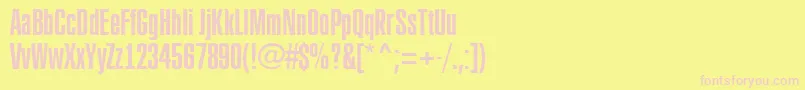 ARubricaxtcn Font – Pink Fonts on Yellow Background