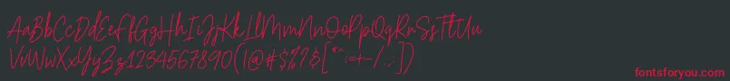 Hesterica Font – Red Fonts on Black Background