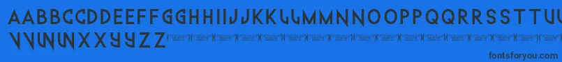 Technowanker Font – Black Fonts on Blue Background