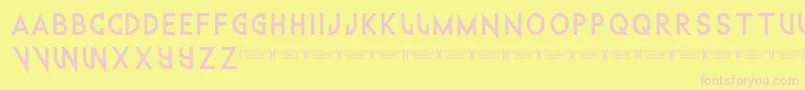 Technowanker Font – Pink Fonts on Yellow Background