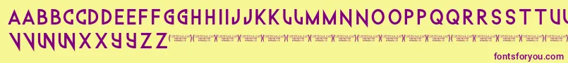 Technowanker Font – Purple Fonts on Yellow Background