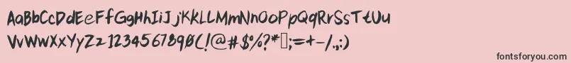 Weitere Informationen zur Kittypeextra-Schriftart Kittypeextra-Schriftart – Schwarze Schriften auf rosa Hintergrund