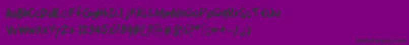 Шрифт Kittypeextra – чёрные шрифты на фиолетовом фоне