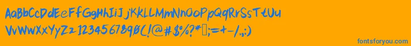Kittypeextraフォントについての詳細 フォントKittypeextra – オレンジの背景に青い文字