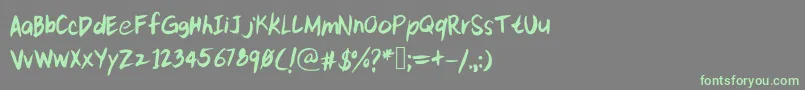 Подробнее о шрифте Kittypeextra Шрифт Kittypeextra – зелёные шрифты на сером фоне