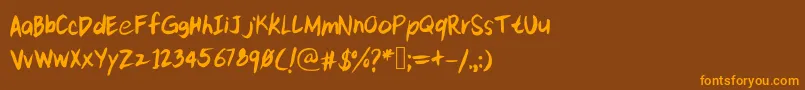 More about Kittypeextra Font Kittypeextra Font – Orange Fonts on Brown Background