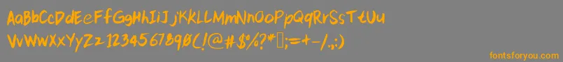 Kittypeextra Font – Orange Fonts on Gray Background