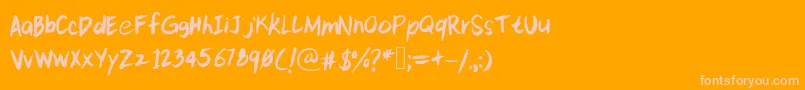 More about Kittypeextra Font Kittypeextra Font – Pink Fonts on Orange Background