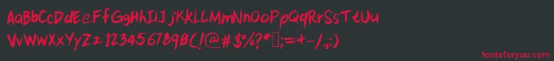 fuente Kittypeextra – Fuentes Rojas Sobre Fondo Negro
