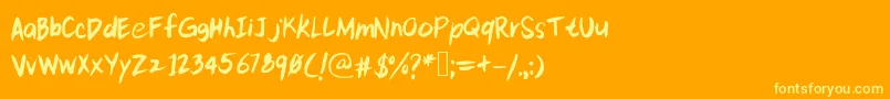 Kittypeextra Font – Yellow Fonts on Orange Background