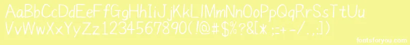 Manjiro Font – White Fonts on Yellow Background
