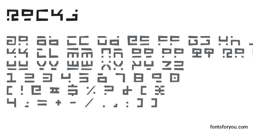 Rockjフォント–アルファベット、数字、特殊文字