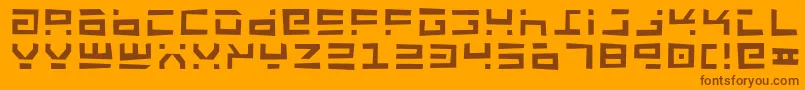 Rockj Font – Brown Fonts on Orange Background