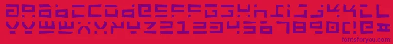 Rockj Font – Purple Fonts on Red Background