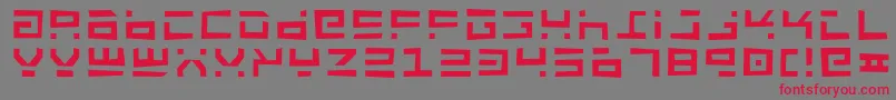 Rockj Font – Red Fonts on Gray Background