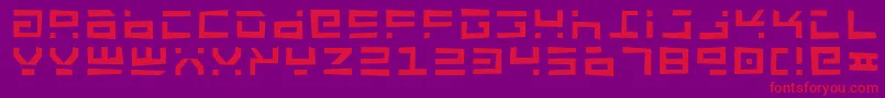 Rockj Font – Red Fonts on Purple Background