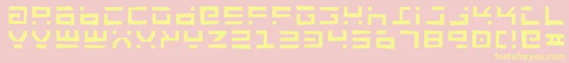 Rockj Font – Yellow Fonts on Pink Background