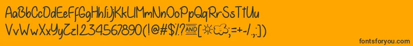 SummerInDecemberTtf Font – Black Fonts on Orange Background