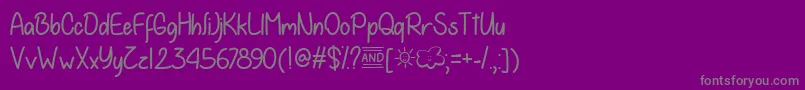 SummerInDecemberTtf Font – Gray Fonts on Purple Background