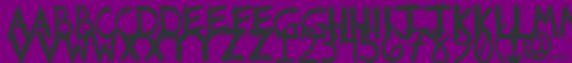 Шрифт Riotfont1 – чёрные шрифты на фиолетовом фоне