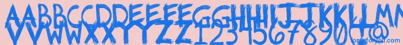 Шрифт Riotfont1 – синие шрифты на розовом фоне