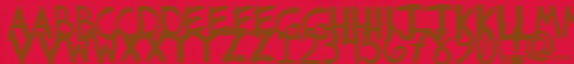 Шрифт Riotfont1 – коричневые шрифты на красном фоне