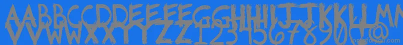 Riotfont1 Font – Gray Fonts on Blue Background