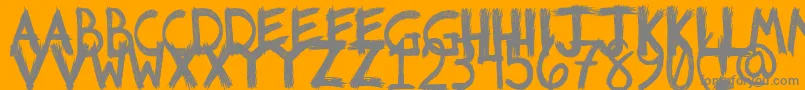 Riotfont1 Font – Gray Fonts on Orange Background