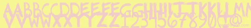 Riotfont1 Font – Pink Fonts on Yellow Background