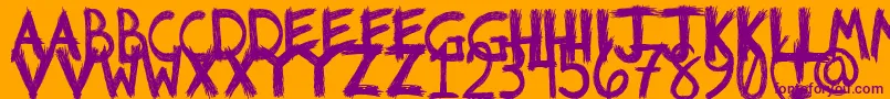 Riotfont1 Font – Purple Fonts on Orange Background