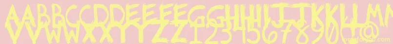 Riotfont1 Font – Yellow Fonts on Pink Background