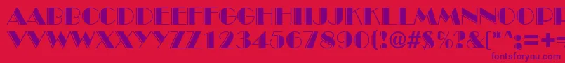 Lisätietoja BroadwayengravedRegularDb-fontista BroadwayengravedRegularDb-fontti – violetit fontit punaisella taustalla