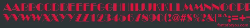 Подробнее о шрифте BroadwayengravedRegularDb Шрифт BroadwayengravedRegularDb – красные шрифты на чёрном фоне