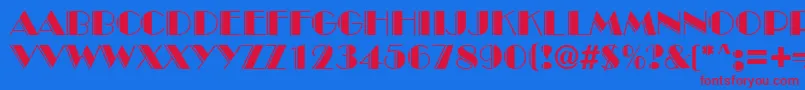 Подробнее о шрифте BroadwayengravedRegularDb Шрифт BroadwayengravedRegularDb – красные шрифты на синем фоне