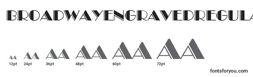 BroadwayengravedRegularDb Font Sizes