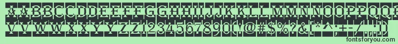 AAlgeriusnrdccm Font – Black Fonts on Green Background