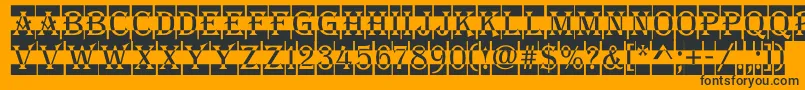 AAlgeriusnrdccm Font – Black Fonts on Orange Background