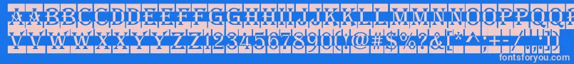 AAlgeriusnrdccm Font – Pink Fonts on Blue Background