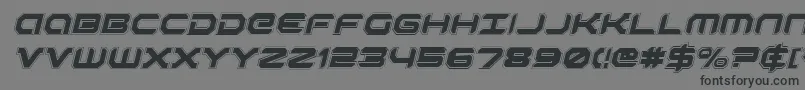 Шрифт RobotaurAcademyItalic – чёрные шрифты на сером фоне