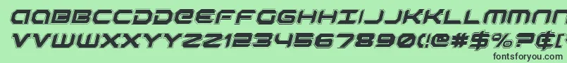 RobotaurAcademyItalic-fontti – mustat fontit vihreällä taustalla