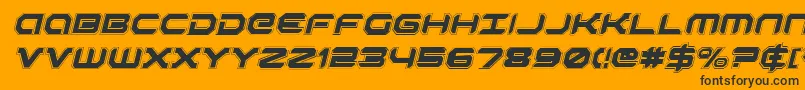 RobotaurAcademyItalic Font – Black Fonts on Orange Background